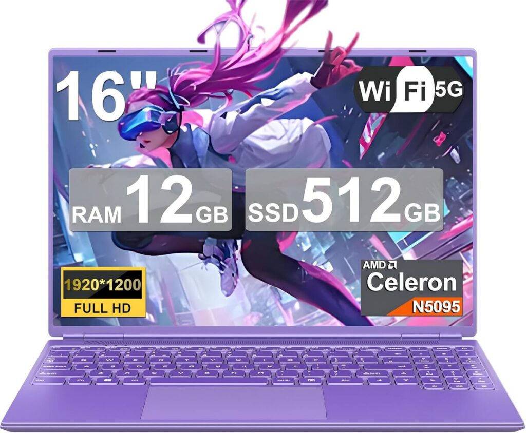 Test du laptop gaming violet N5095 : puissance et élégance