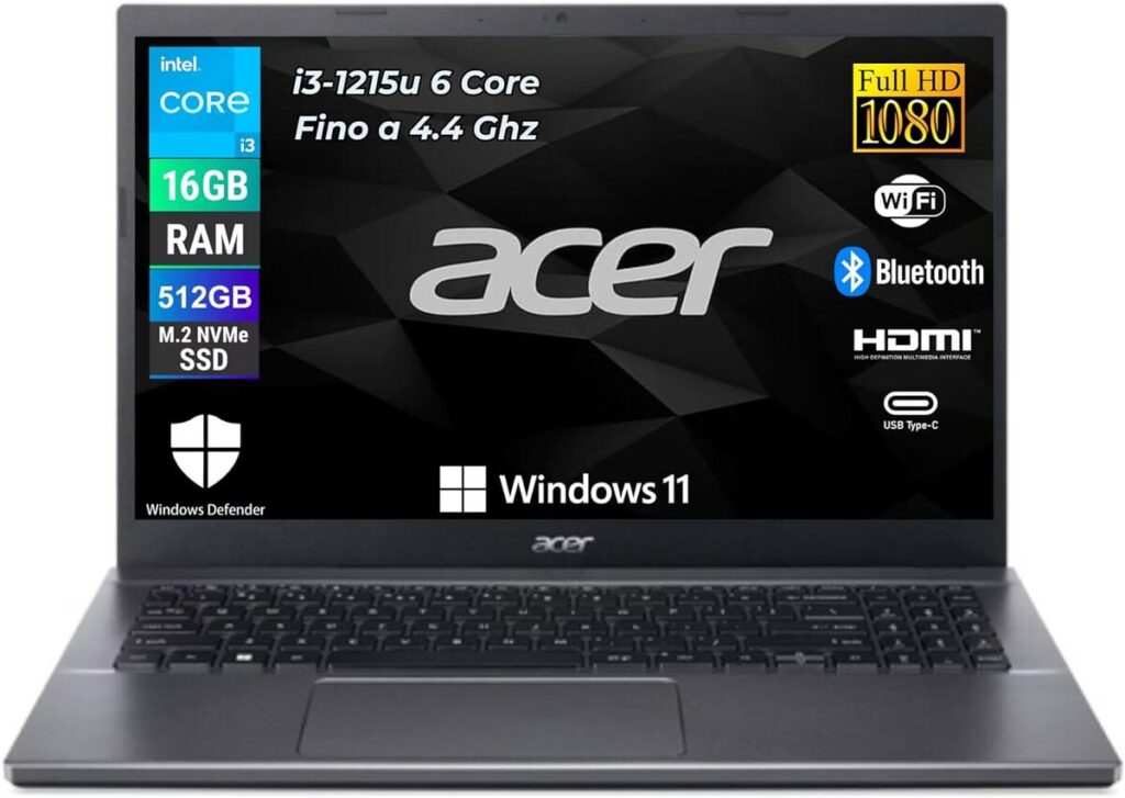 Test du PC portable Acer Extensa 15 Intel i7