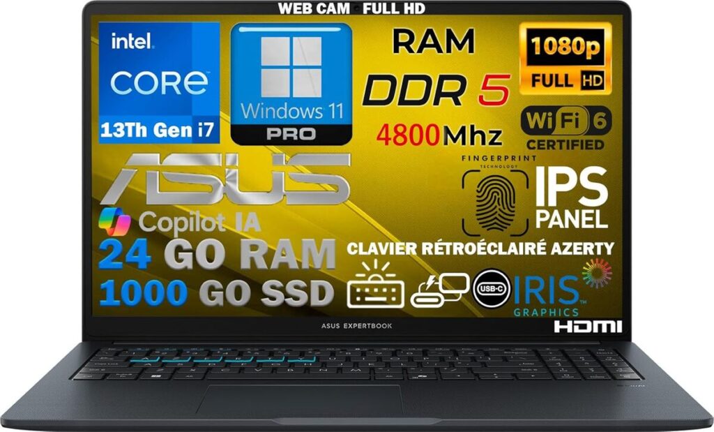 Test ASUS ordinateur portable i7 13ème génération : puissance et innovations