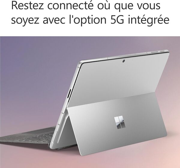 Microsoft Surface Pro (Chargeur Non Inclus) | Copilot+ PC | Ecran Tactile OLED 13” | Snapdragon X Elite | 16Go RAM | SSD 512Go | Dernier Modèle, 11ème Edition | 5G | Platine