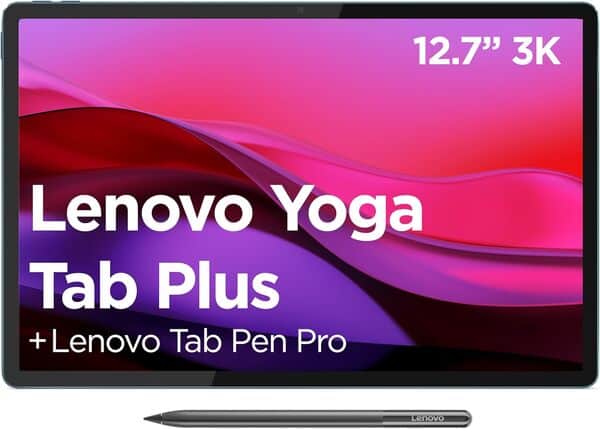 Lenovo Yoga Tab Plus - Tablette Tactile 12.7'' 3K, 144Hz (Qualcomm Snapdragon 8 Gen 3 Mobile Platform, 8Coeurs, RAM 16Go, UFS 4.0 256Go, Android 14, Wifi7 + Bluetooth) Lenovo Tab Pen Pro - Tidal Teal