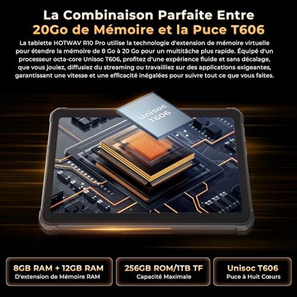 Explorez la puissance et la durabilité de la tablette incassable HOTWAV R10 Pro: un test complet sur ses performances exceptionnelles et sa résistance à toute épreuve