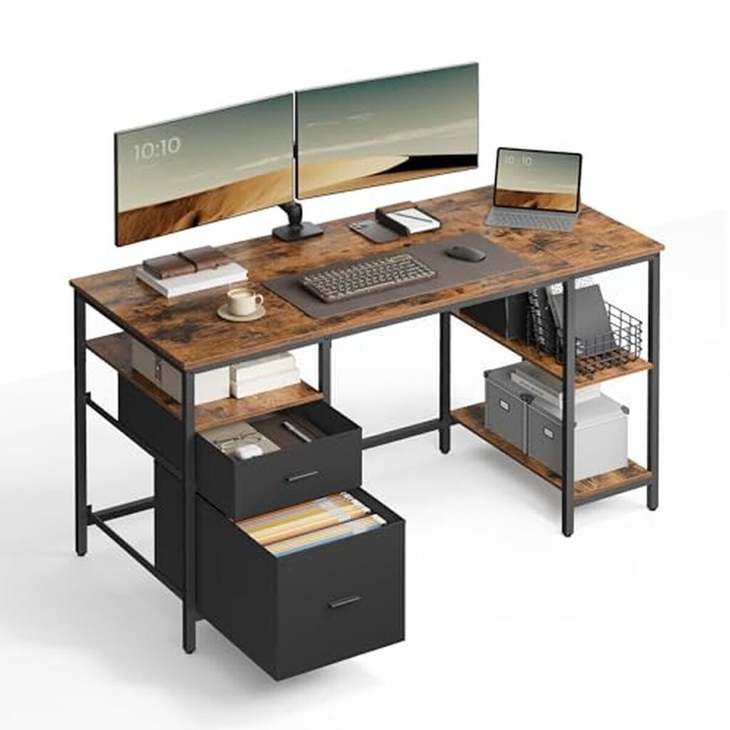 Test du bureau Vasagle LWD104B01 : style industriel et rangement optimal