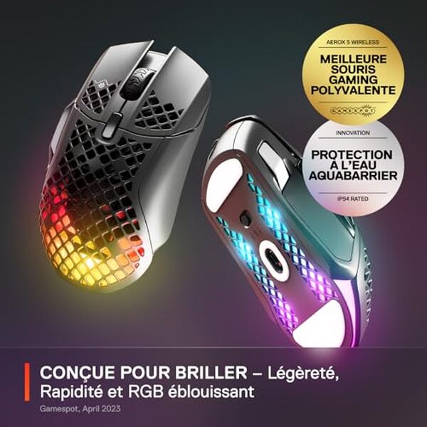Découvrez notre analyse exhaustive de la SteelSeries Aerox 5 Wireless : une souris gaming à la fois légère et étanche pour des performances optimales lors de vos sessions de jeu.