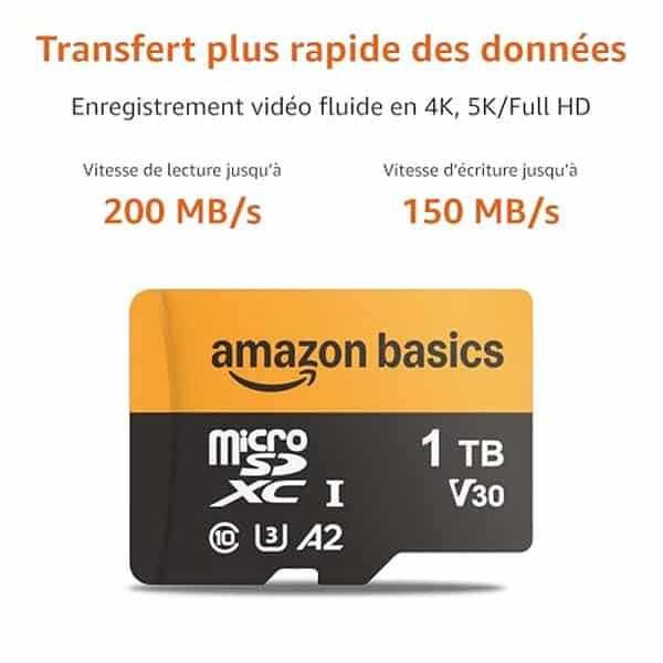 Découvrez notre test détaillé de la carte microSDXC 1 To Amazon Basics : performances impressionnantes avec une vitesse de lecture de 200 Mo/s pour améliorer tous vos appareils.