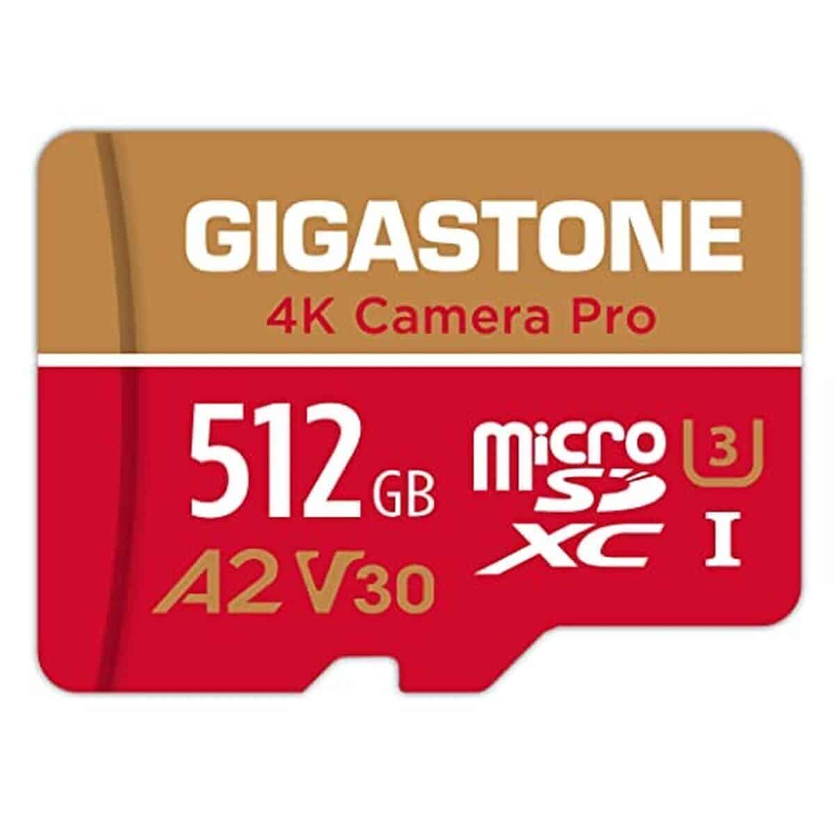 Test de la carte mémoire Gigastone 512 Go pour caméras 4K
