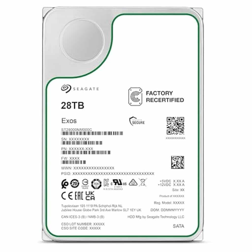 Test du disque dur Seagate Exos 28To : performance et capacités