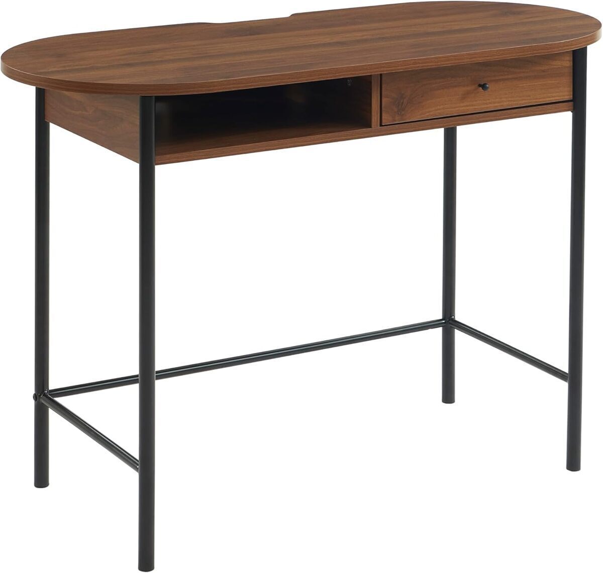 Test du bureau Gaia 110 cm : élégance noyer et noir