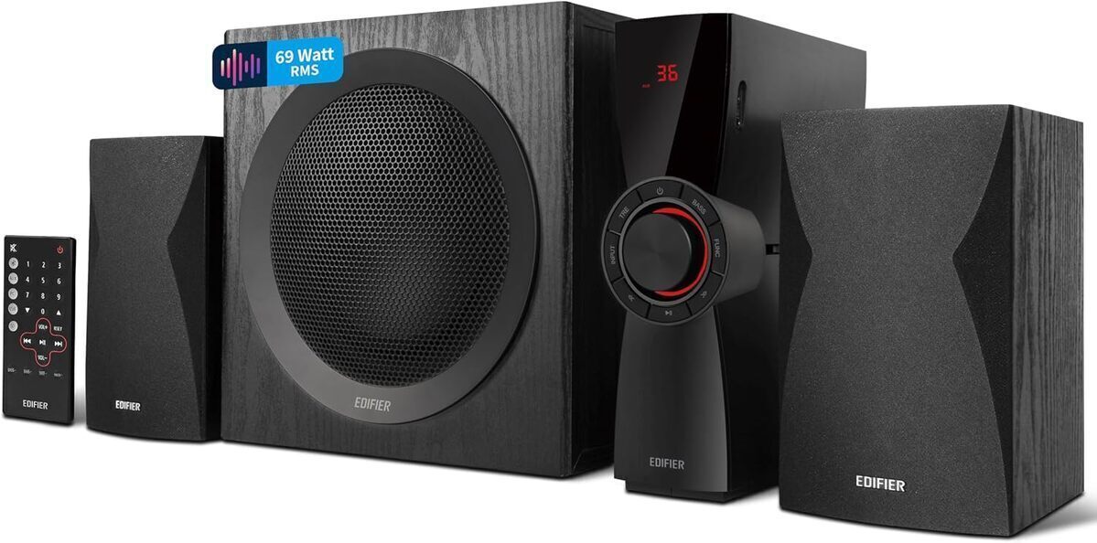 Test : pack d'enceintes edifier cx7 2.1, 69w avec bluetooth et subwoofer 21 cm