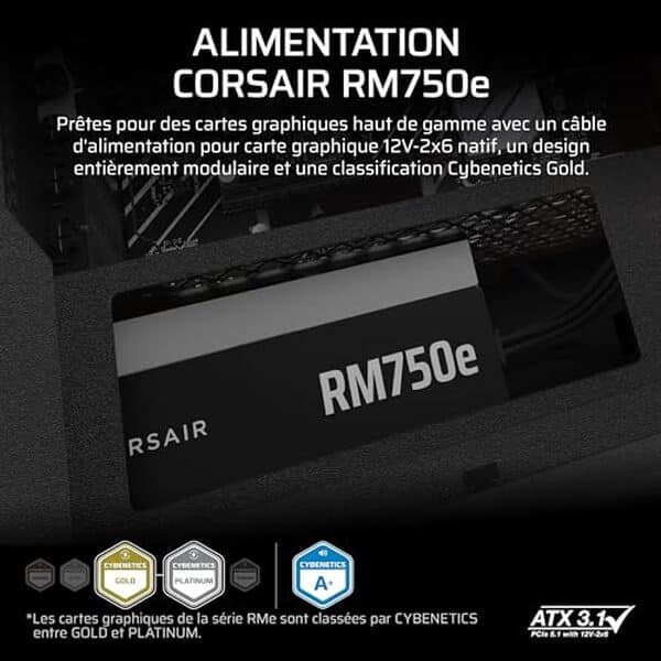 Découvrez notre test détaillé de l'alimentation Corsair RM750e 750W : modularité, performance et silence pour votre PC gamer haute performance. 
