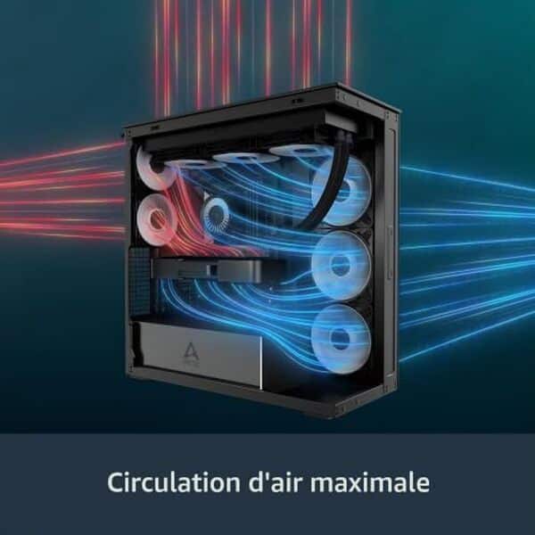 Découvrez notre test complet du boîtier PC Arctic Xtender noir avec son design panoramique et sa ventilation optimale pour une meilleure dissipation thermique.