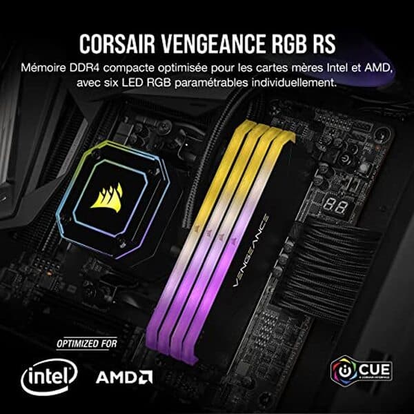 Découvrez notre test complet de la Corsair Vengeance RGB RS 16 Go : performances DDR4, éclairage RGB et fiabilité pour gaming et création. Avis détaillé. 