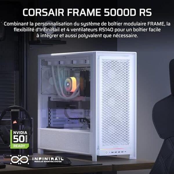 Découvrez notre test du boîtier Corsair Crystal Series 5000D RS : modularité, flux d'air optimisé et design premium pour votre PC gamer haute performance. 