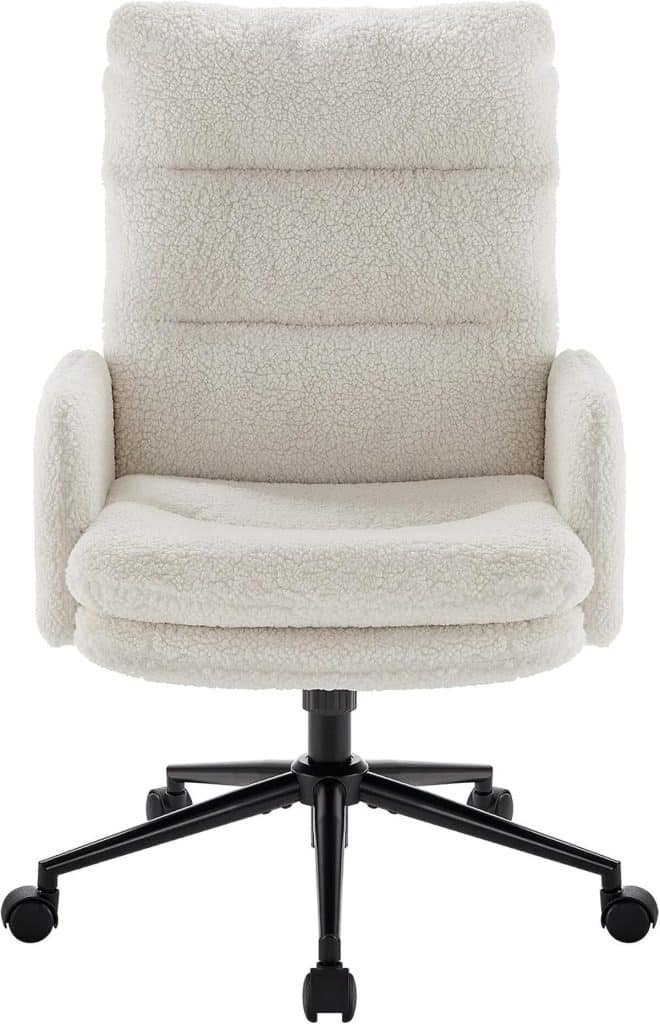 Test : chaise de bureau ergonomique IWMH blanche avec accoudoirs