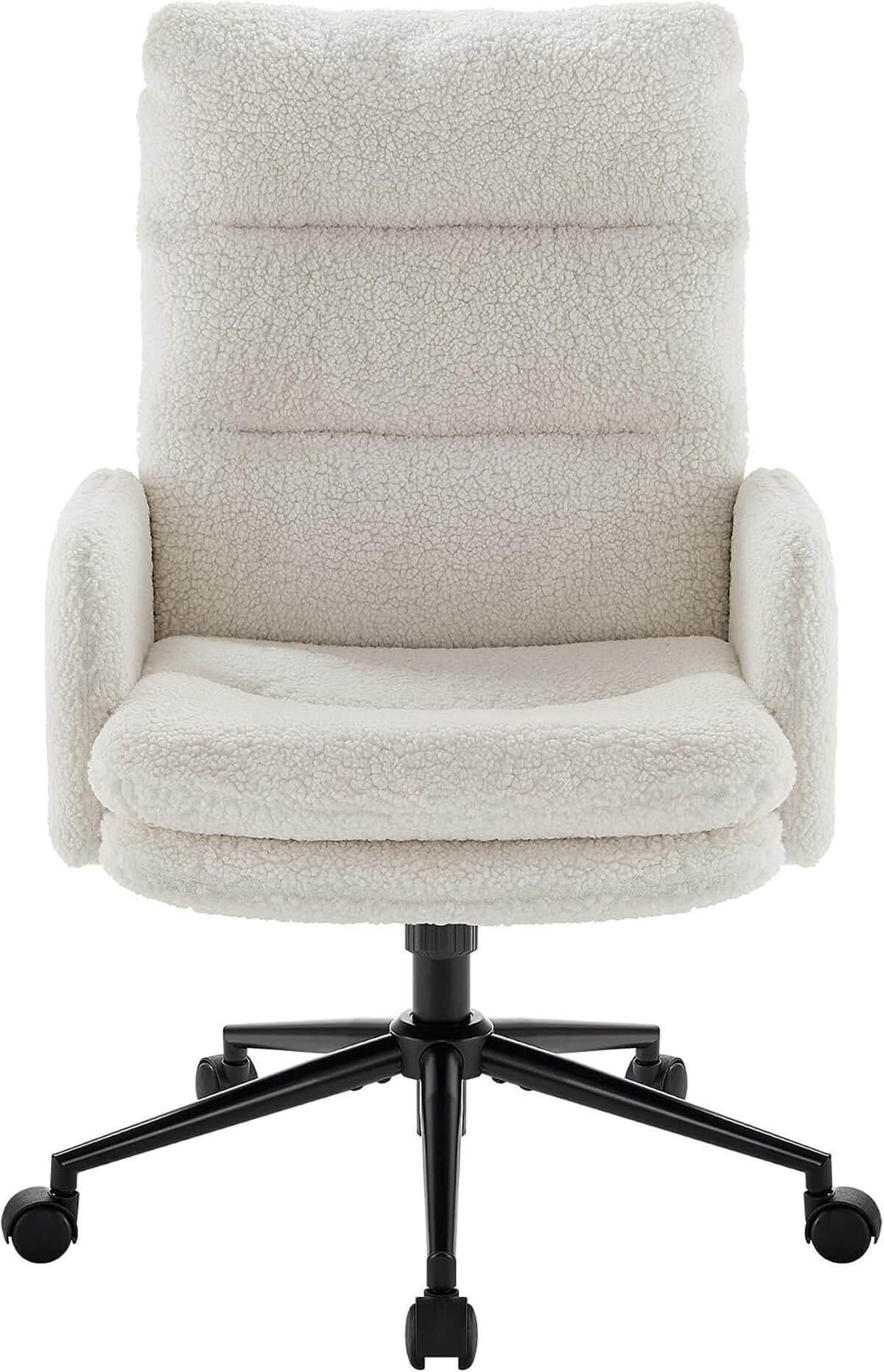 Test : chaise de bureau ergonomique IWMH blanche avec accoudoirs