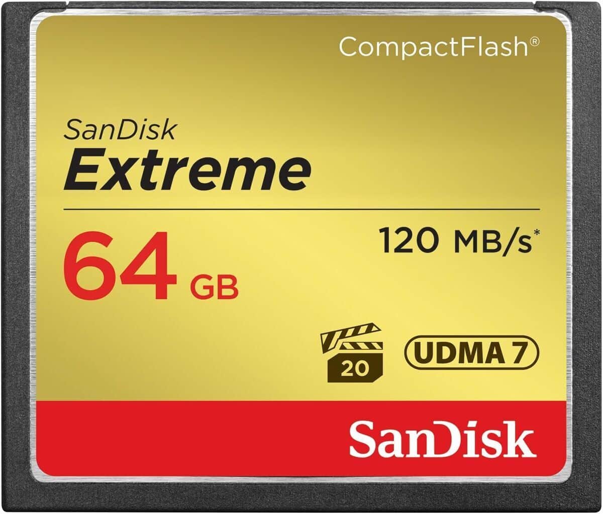 Test De La Carte Sandisk Extreme 64 Gb Udma7 Compactflash