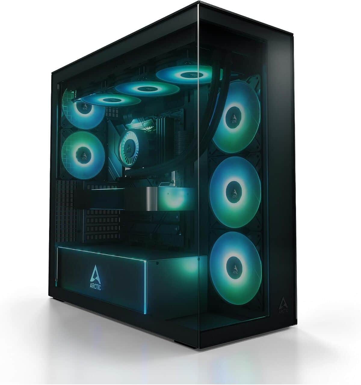 Test du boîtier PC Arctic Xtender noir : design panoramique et ventilation optimale